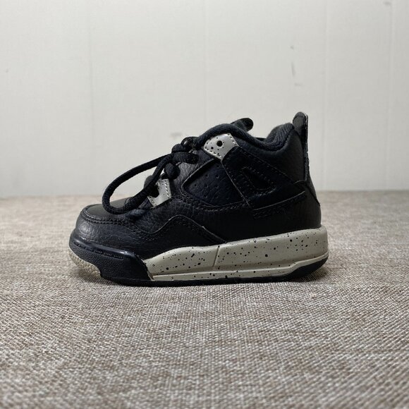 Nike Jordan 4 Retro (TD) 4C Black/Tech Grey-White 707432-003 - Picture 8 of 11